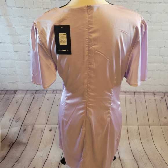 NWT Fashion Nova Satin Wrapped Dress. - Picture 4 of 6